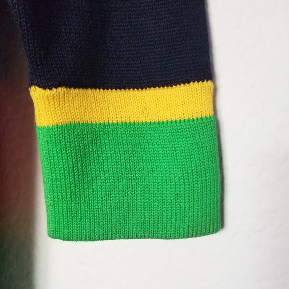 St. John Sportswear Santana Knit Colorblock Striped Tunic Mini Sweater Dress S - Picture 12 of 16